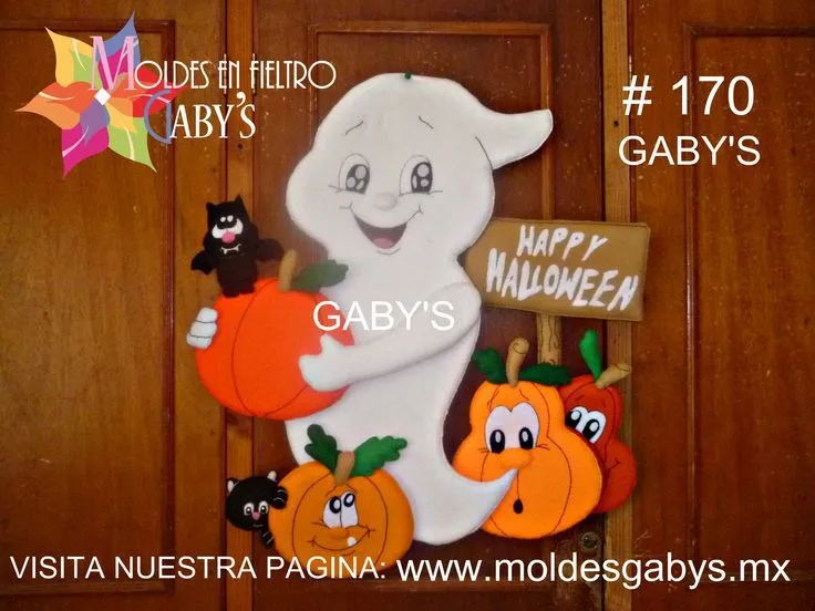 Pin by Moldes En Fieltro Gabys on HALLOWEEN Y DIA DE MUERTOS ...