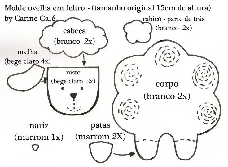 MOLDE OVELHA EM FELTRO - | Punto d cruz bebe | Pinterest | Feltro ... MOLDE OVELHA EM FELTRO - | Punto d cruz bebe | Pinterest | Feltro ...