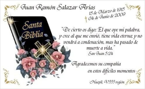 Pin De Condolencias Tarjetas Agradecimiento Defuncion Picture on ...