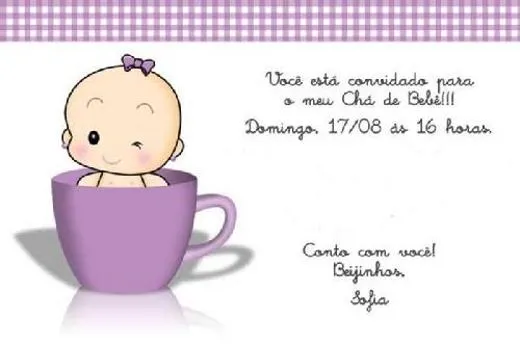Ana Ingrid: Convites de Chá de Bebê