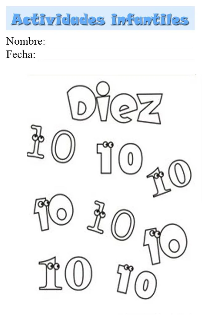 Imagenes Del Numero 10 Para Colorear Pictures