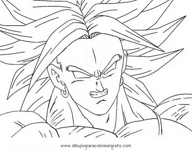 letras dbz broly Colouring Pages