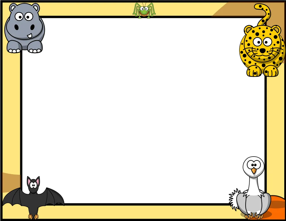 Marcos y bordes divertidos con los personajes de dibujos ...