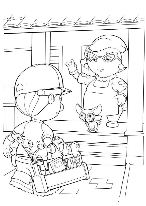 DIBUJOS PARA COLOREAR DE MANNY MANITAS:MANNY VISITA A SU VECINA CON ... DIBUJOS PARA COLOREAR DE MANNY MANITAS:MANNY VISITA A SU VECINA CON ...