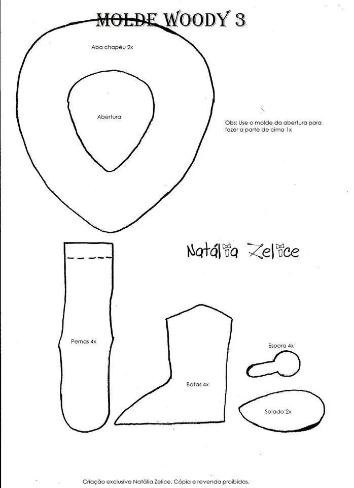 Pin de Eliane Silva en Feltro | Moldes de dibujos, Disfraz de woody, Moldes  de sombrero