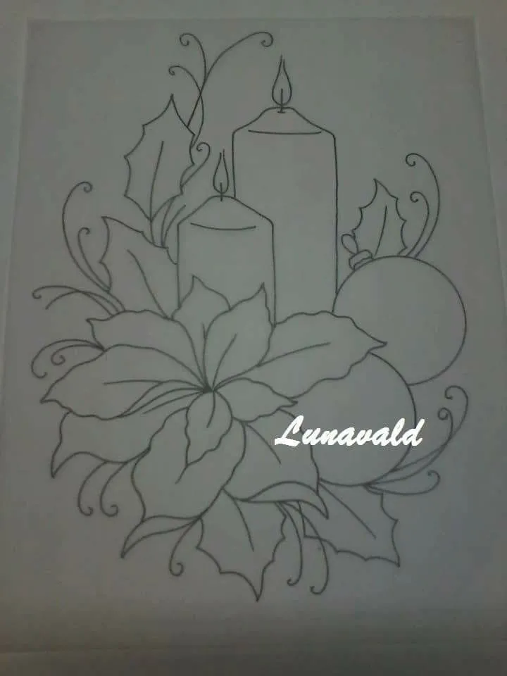 Pin de Elvira Garduño Ordoñez en Dibujos de flores | Pintura en tela  navideña, Dibujo de navidad, Pintura en tela navidad