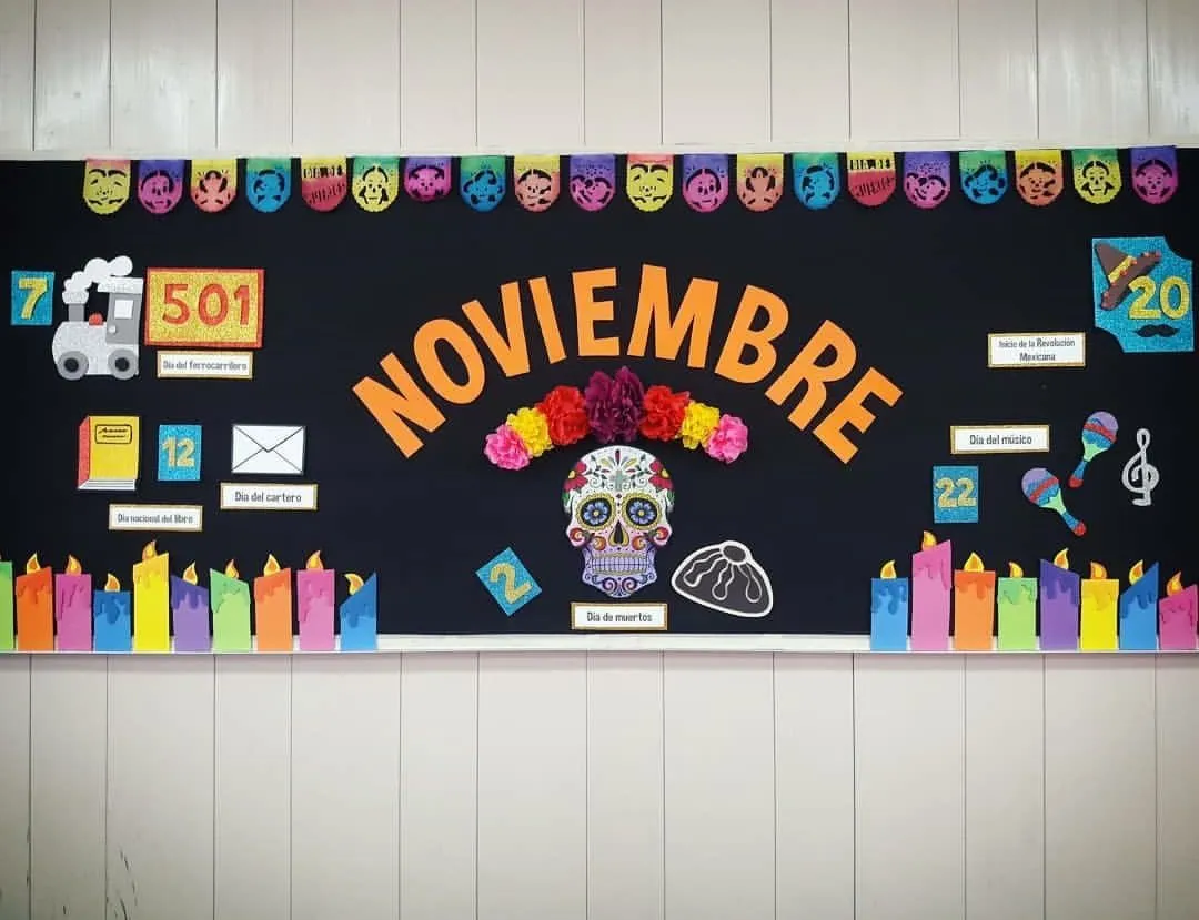 Pin de Estefany Niño en Teacher | Murales escolares, Decoraciones escolares,  Periodico mural noviembre