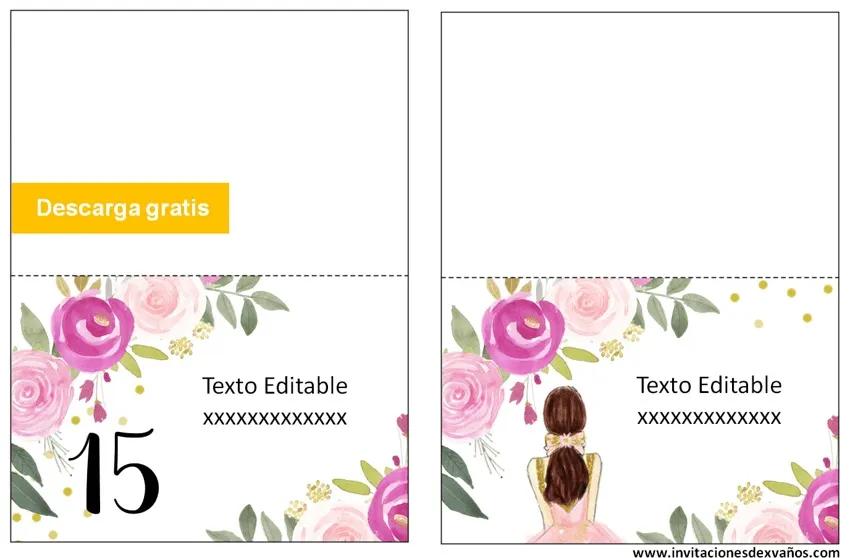 Pin en Etiquetas de 15 Años para imprimir