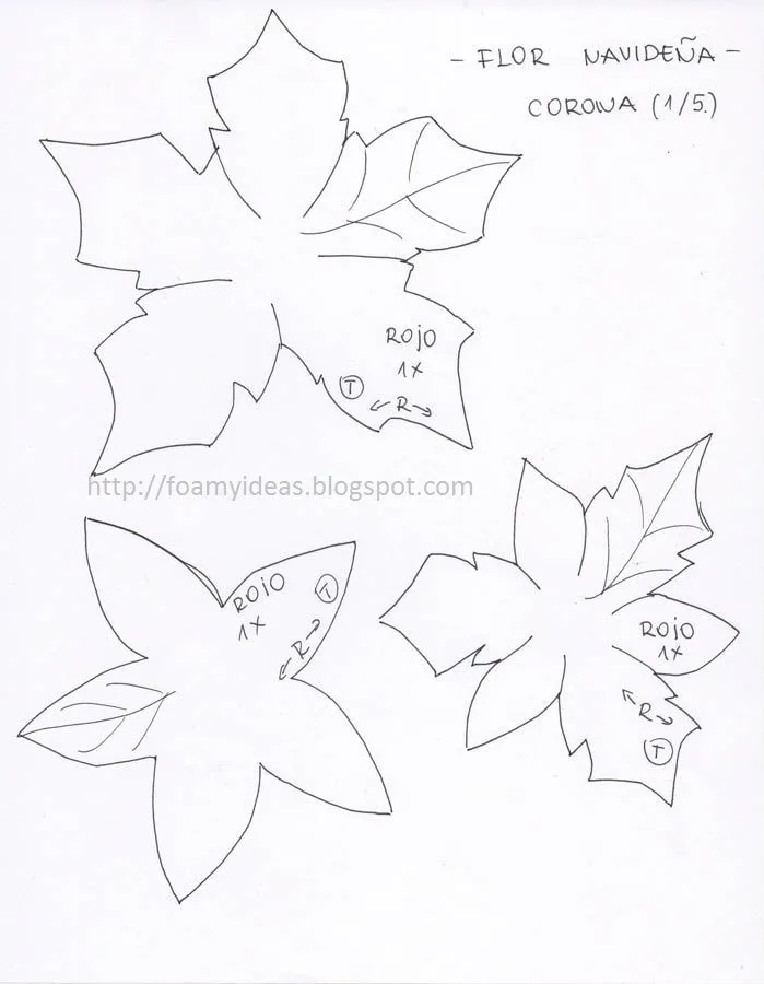 IMAGENES Y MOLDES DE FLORES NAVIDEÑAS EN FOAMI - Imagui IMAGENES Y MOLDES DE FLORES NAVIDEÑAS EN FOAMI - Imagui