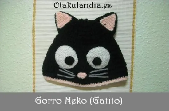 gorro neko - gatito - en crochet algodón 100 x 100 natural crochet ... gorro neko - gatito - en crochet algodón 100 x 100 natural crochet ...