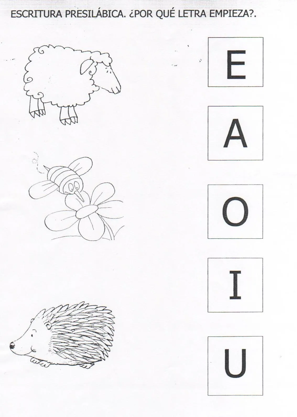 Actividades y ejercicios para infantil y primaria: ¿Con qué vocal ... Actividades y ejercicios para infantil y primaria: ¿Con qué vocal ...
