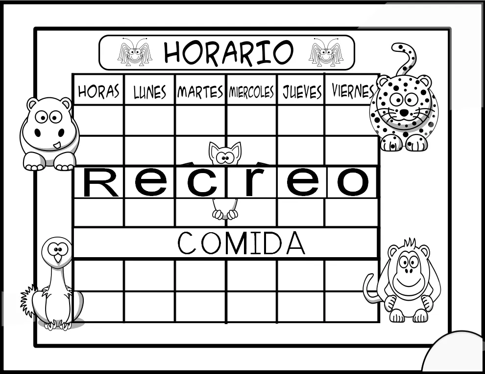Nuevos horarios divertidos comienzo de curso. Bob esponja, hello ...