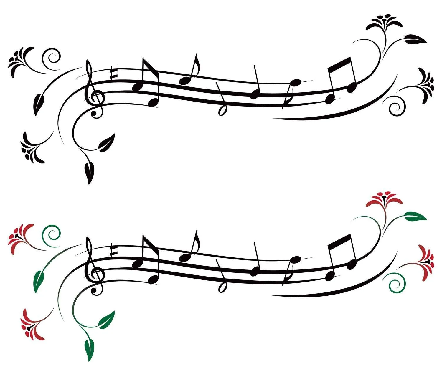 Vectores de Notas Musicales [Cuaderno de Musica] [EPS y AI]