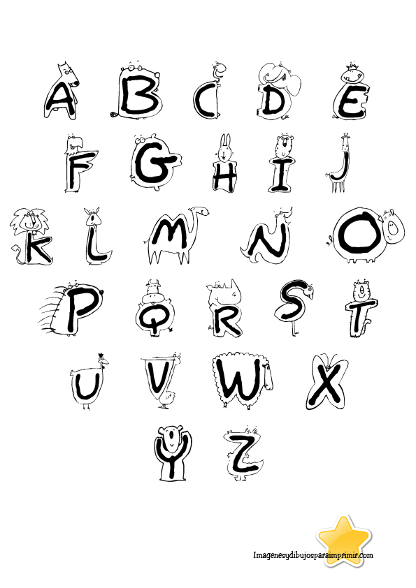 Pin Letras Con Forma De Animales Infantiles Para Imprimir on Pinterest