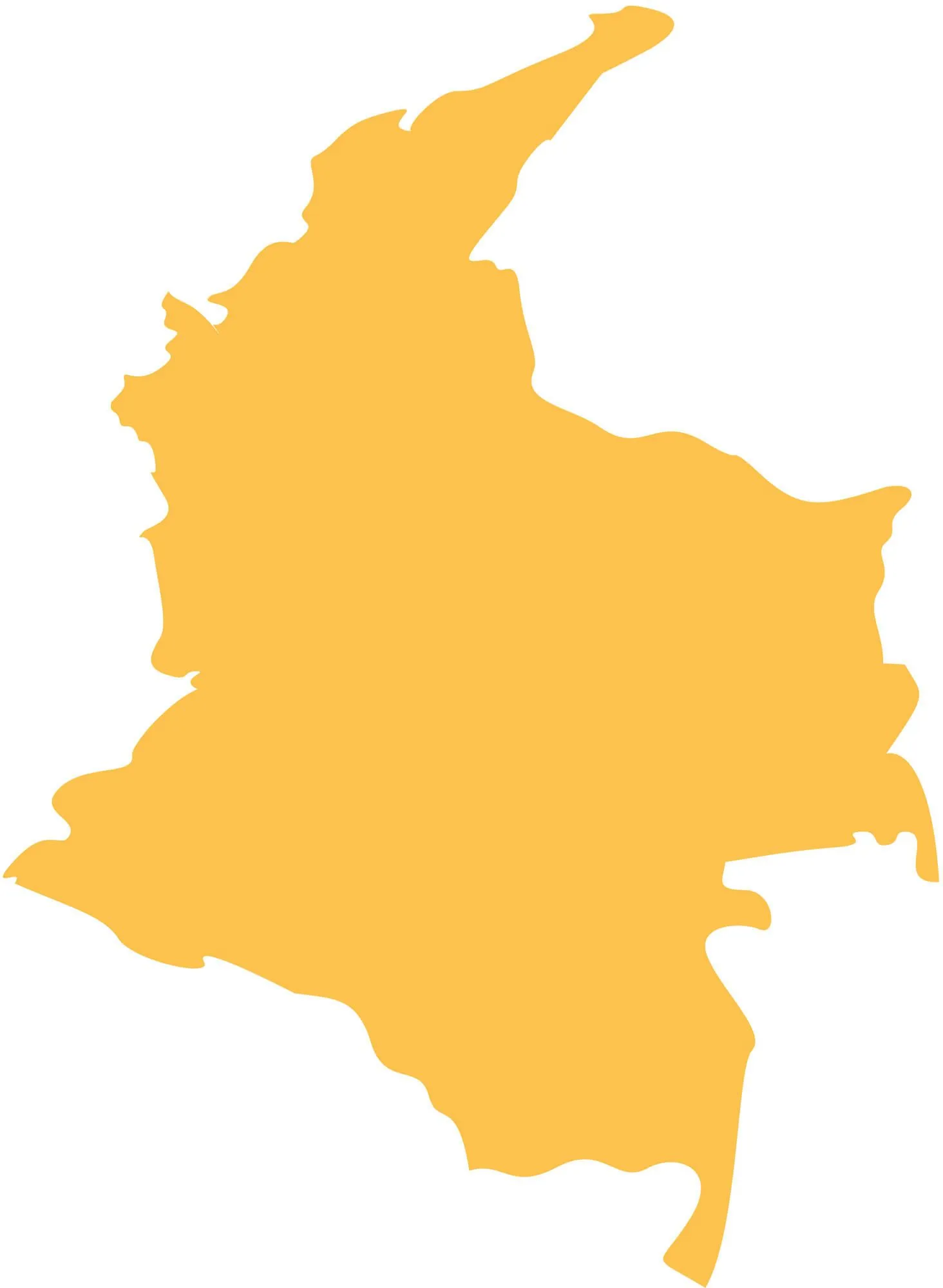 Mapa mudo de Colombia - Tamaño completo