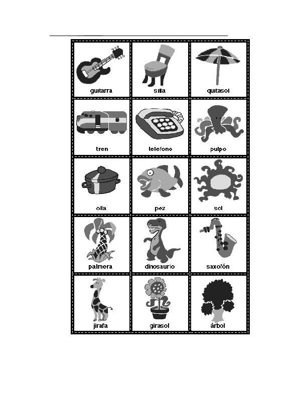 CoSqUiLLiTaS eN La PaNzA BLoGs: LOTERÍA VOCABULARIOS VISUALES