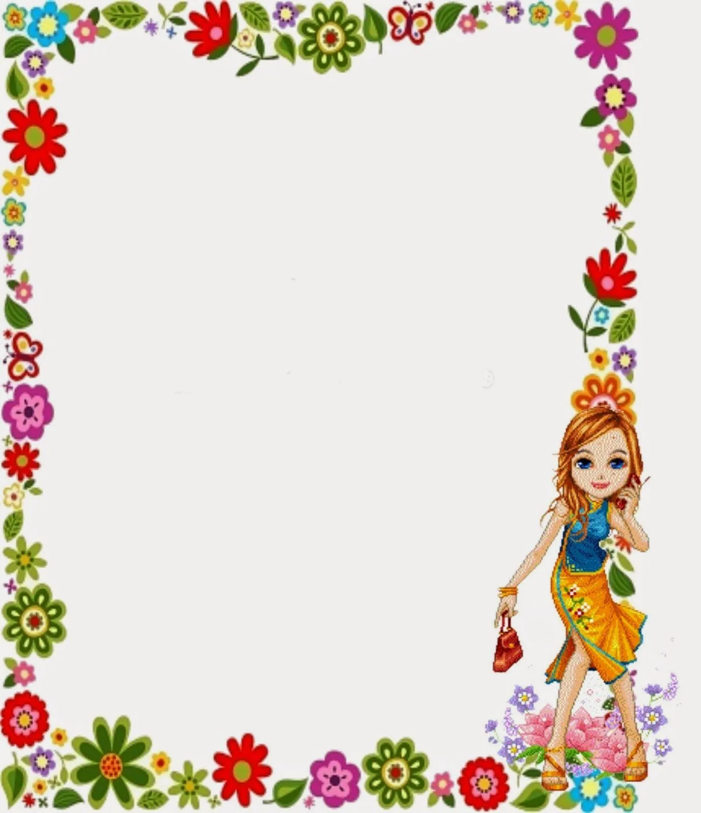 Pin on Hojas decoradas para imprimir