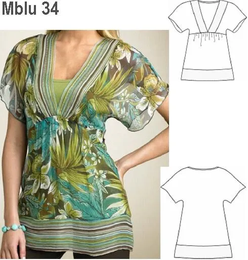 Modelos y moldes de blusas - Imagui