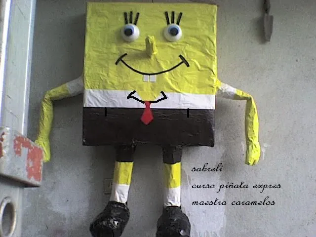 Como hacer una piñata de Bob Esponja paso a paso - Imagui Como hacer una piñata de Bob Esponja paso a paso - Imagui