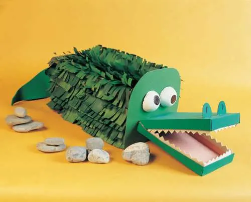 piñata cocodrilo | La Cajita Azul de Rocío