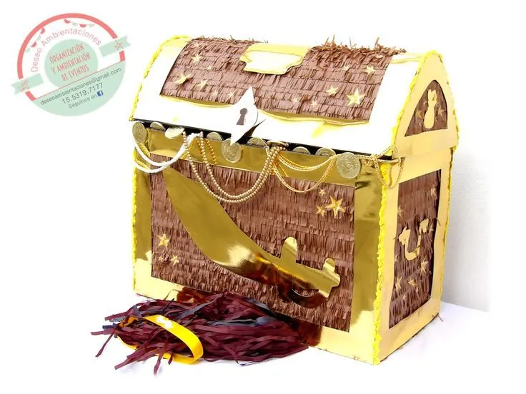 Piñata cofre del tesoro de Jake y los piratas | Deseo ... Piñata cofre del tesoro de Jake y los piratas | Deseo ...