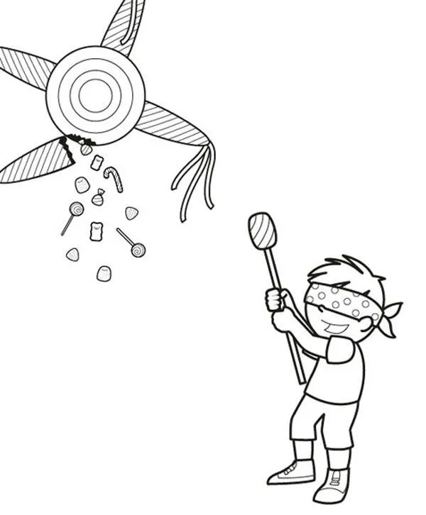 Piñatas para colorear e imprimir - Imagui