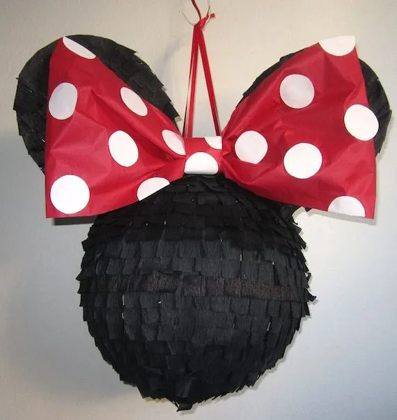 Items similar to Plain Red Polkadot Minnie Pinata on Etsy