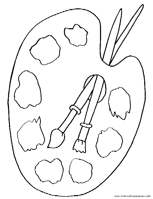 Dibujo de pinceles para colorear - Imagui