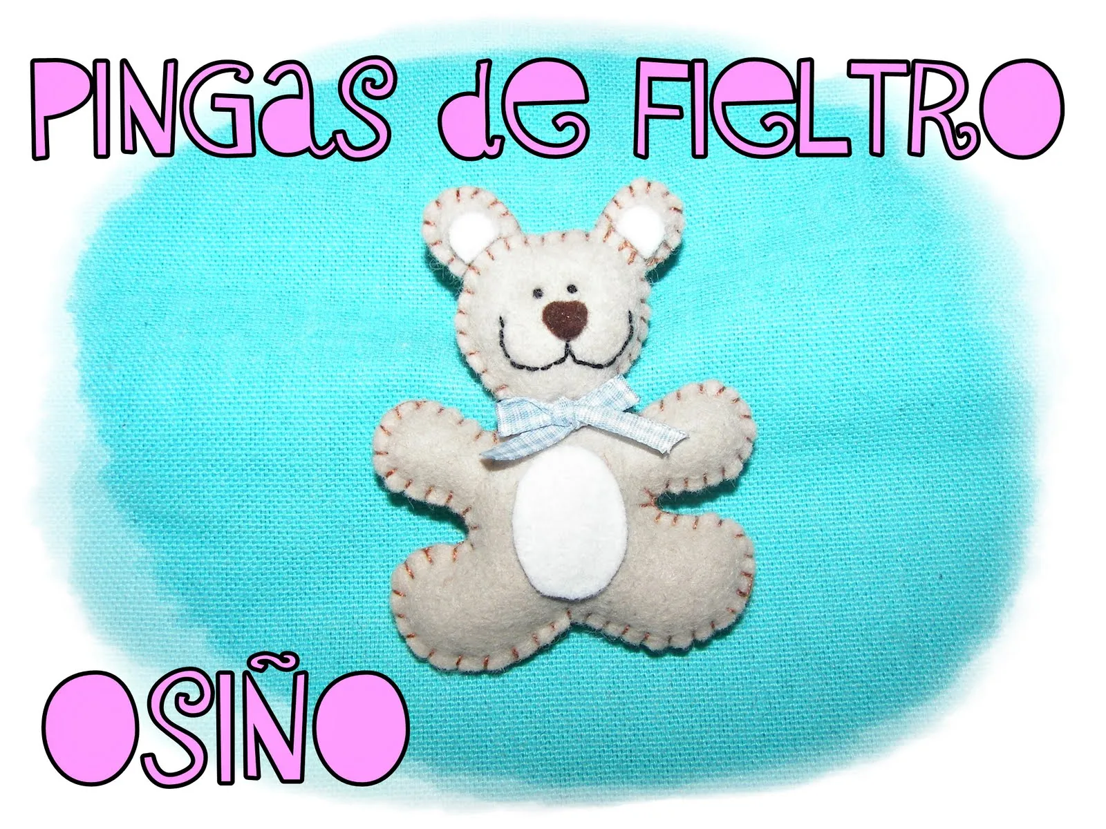 Pingas de Fieltro: Broche De Fieltro: Oso peluche Pingas de Fieltro: Broche De Fieltro: Oso peluche