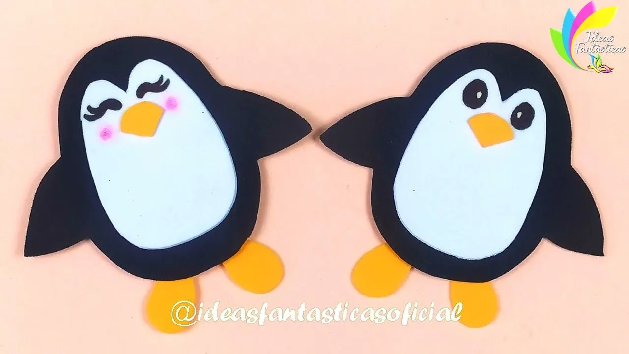 PINGUINOS DE FOAMY FÁCIL Y RÁPIDO SIN MOLDE - CÓMO HACER UNA PAREJA DE  PINGUINOS - Ideas fantásticas - YouTube