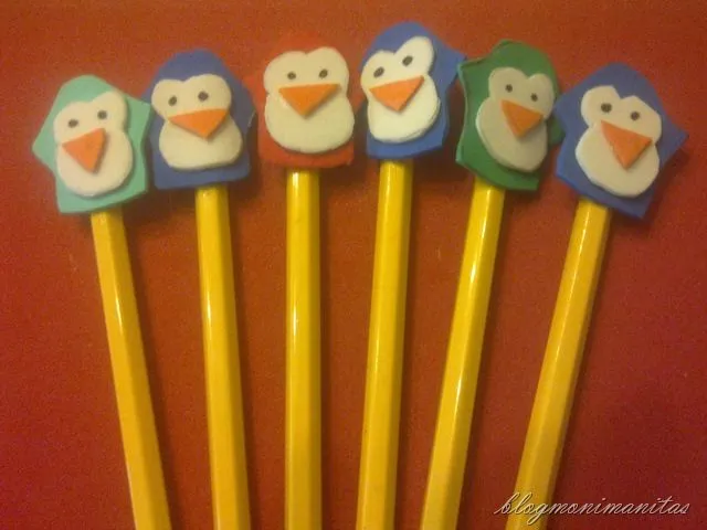 Pingüinos de goma eva | blogmonimanitas
