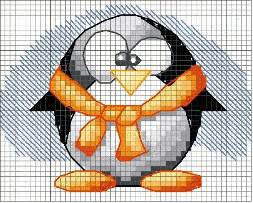 Patron-de-Pinguinos-en-punto- ...