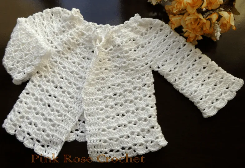 PINK ROSE CROCHET: Casaquinho Cardigan para Menina