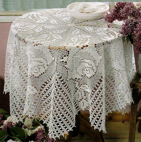 PINK ROSE CROCHET /: Toalha de Mesa Redonda com Rosas em Crochê Filê PINK ROSE CROCHET /: Toalha de Mesa Redonda com Rosas em Crochê Filê