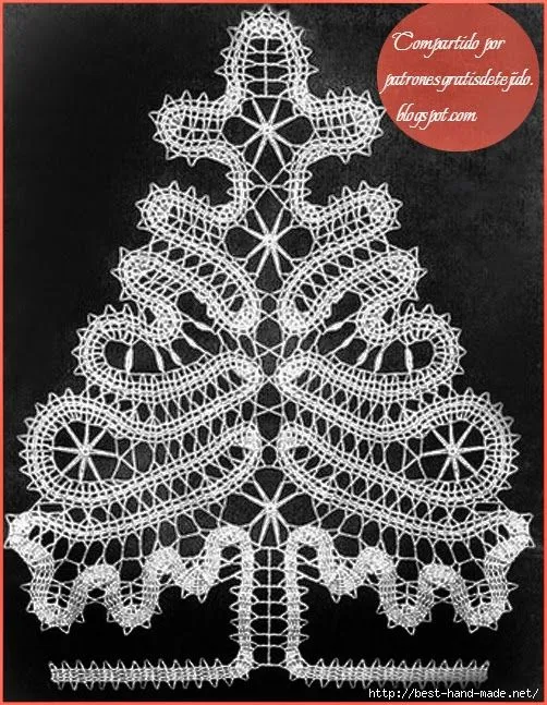 Pino de encaje de brujas | Crochet y dos agujas Pino de encaje de brujas | Crochet y dos agujas