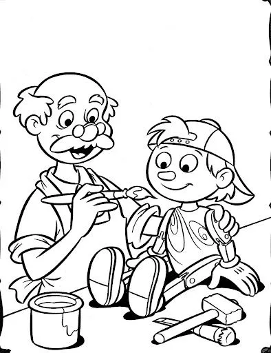 PINOCHO EL CUENTO EN LAMINAS PARA COLOREAR
