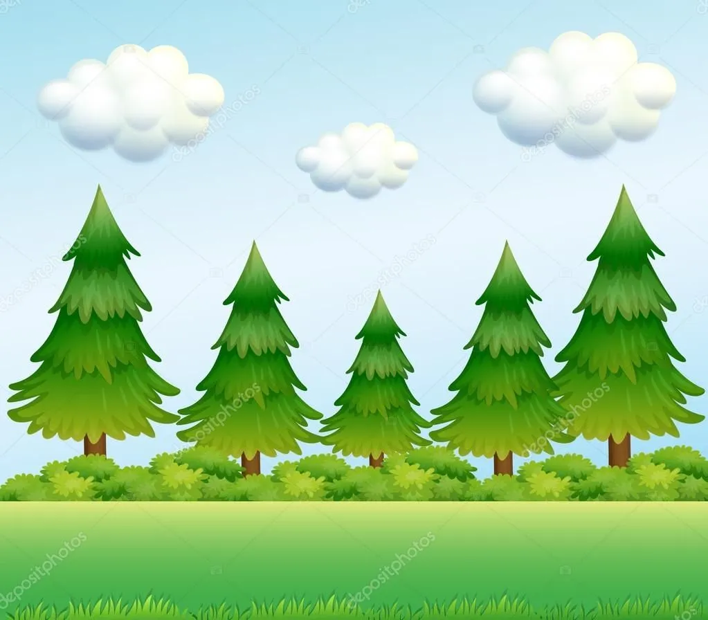 pinos verdes — Vector stock © interactimages #