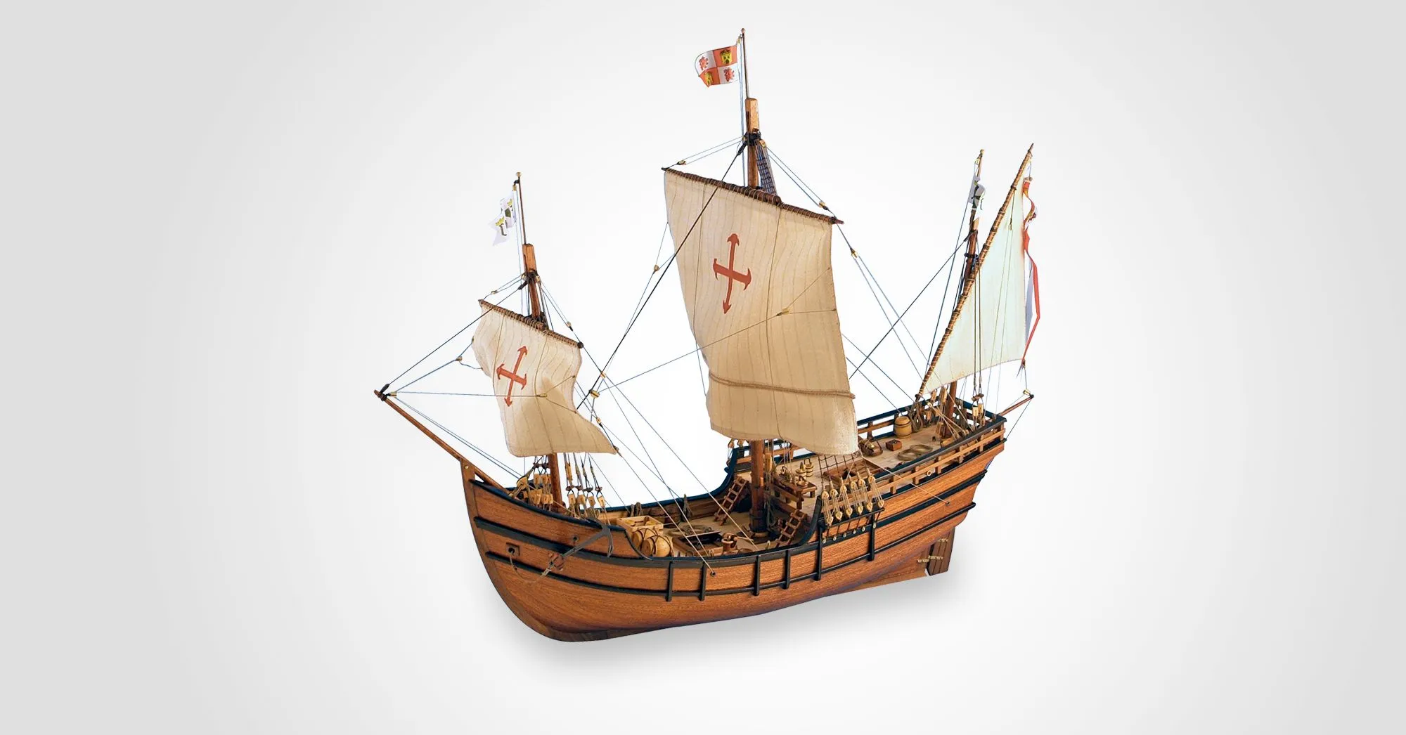 La Pinta, una de las 3 carabelas de Colón en 1492. La Pinta, una de las 3 carabelas de Colón en 1492.