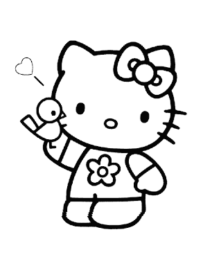 PINTA Y COLOREA A HELLO KITTY