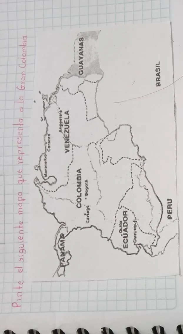 pinta el siguiente mapa que representa la gran Colombia - Brainly.lat pinta el siguiente mapa que representa la gran Colombia - Brainly.lat