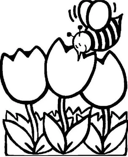 PINTA LA PRIMAVERA DIBUJOS PARA COLOREAR