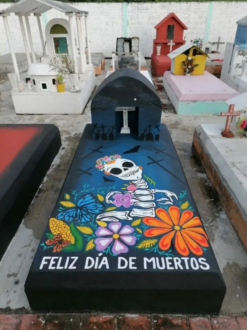 Pinta la tumba de su abuelita para Día de Muertos y se hace viral | Noticias de México | EL IMPARCIAL Pinta la tumba de su abuelita para Día de Muertos y se hace viral | Noticias de México | EL IMPARCIAL