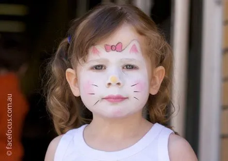 Pintacaras de Hello Kitty para fiestas infantiles Pintacaras de Hello Kitty para fiestas infantiles