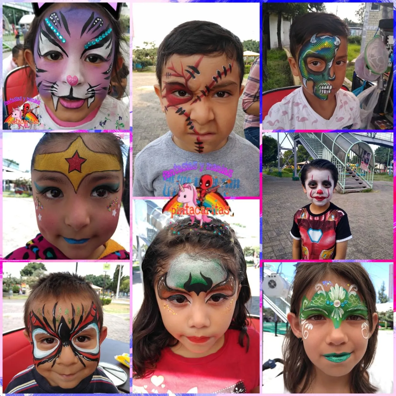 Pintacaritas para fiestas infantiles - Ofrecemos - Fantasías y Manías  Pintacaritas | Maquillista en México