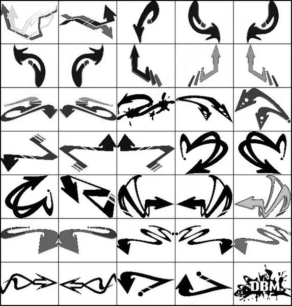 Pintadas flechas cepillo Photoshop Brushes para su descarga gratuita Pintadas flechas cepillo Photoshop Brushes para su descarga gratuita