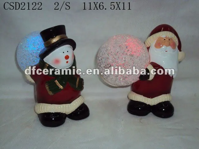 Pintado a mano de cerámica de santa claus decoración-Otros ...