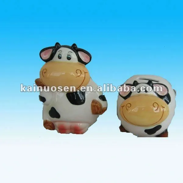 Pintado a mano de cerámica de la vaca del dinero-Cajas de Dinero ...