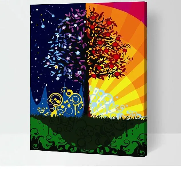 Pintado a mano la pintura al óleo DIY pintura By números acrílico ... Pintado a mano la pintura al óleo DIY pintura By números acrílico ...