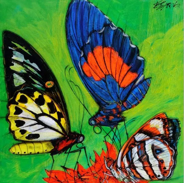 Pintados a Mano Mariposas al Óleo | Bodegones y Paisajes Cuadros ... Pintados a Mano Mariposas al Óleo | Bodegones y Paisajes Cuadros ...