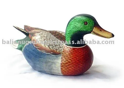 Pintados de pato de madera-Otros Suministros para fiestas ...